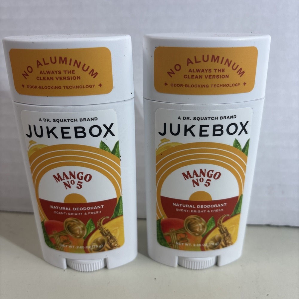 JUKEBOX Mango No 5 Womens Natural Deodorant Stick Aluminum Free 2.65oz Tropical